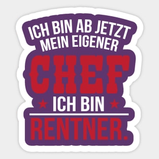 Ich bin rentner (white) Sticker